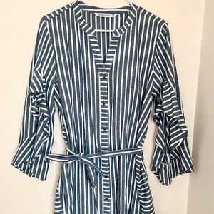 Striped Tunic Ruffle Dress